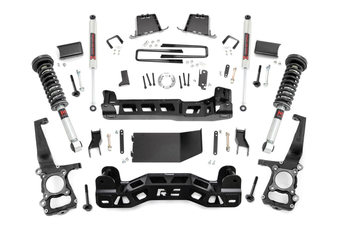 Ford F-150 Suspension Lift Kit - Front + Rear - Rough Country - 6 Inch Lift Kit M1 Struts/M1 - '11-'13